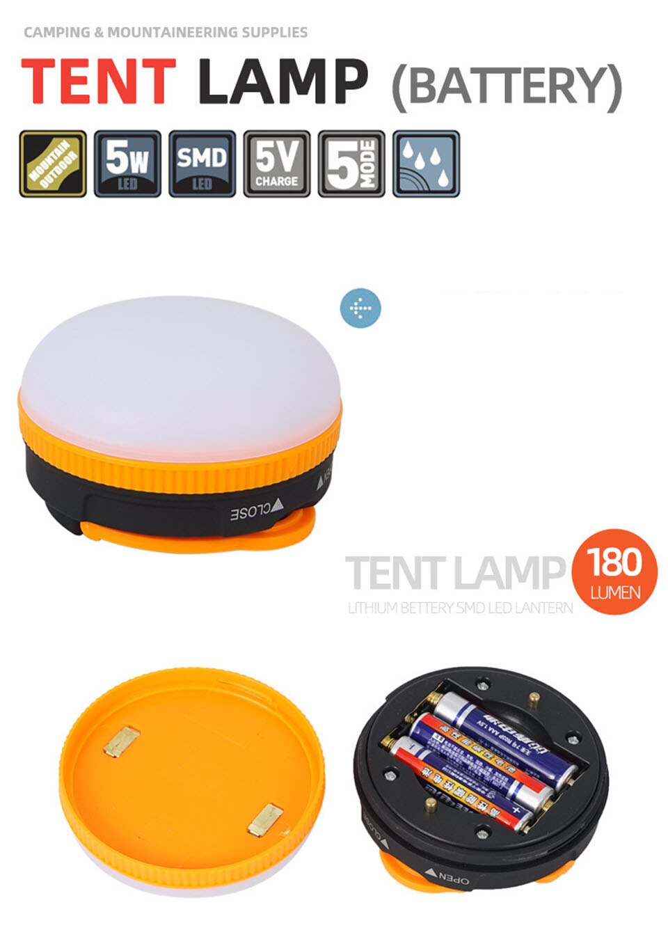 Cheap Goat Tents Outdoor Portable Camping Light USB Rechargeable Magnet LED Camping Lantern Night Hanging Battery Tents Lamp Bulb for Emergency   